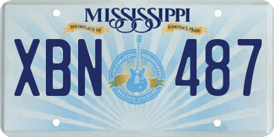 MS license plate XBN487
