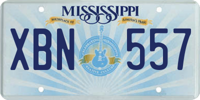 MS license plate XBN557