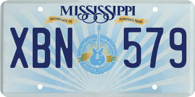 MS license plate XBN579