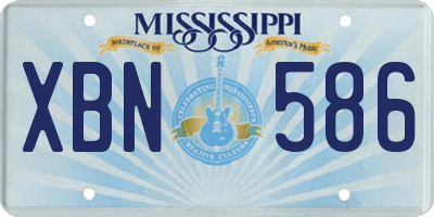MS license plate XBN586