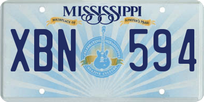 MS license plate XBN594