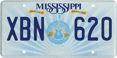 MS license plate XBN620