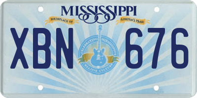 MS license plate XBN676