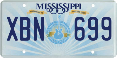 MS license plate XBN699
