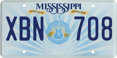 MS license plate XBN708