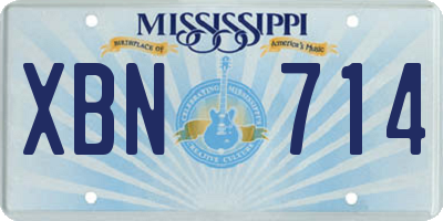 MS license plate XBN714