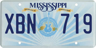 MS license plate XBN719