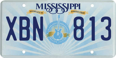 MS license plate XBN813