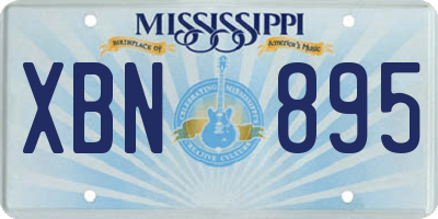 MS license plate XBN895