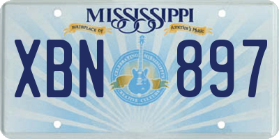 MS license plate XBN897