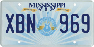 MS license plate XBN969