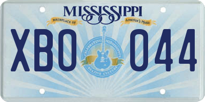MS license plate XBO044