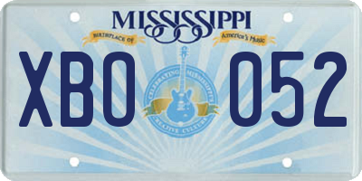 MS license plate XBO052