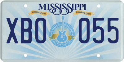 MS license plate XBO055