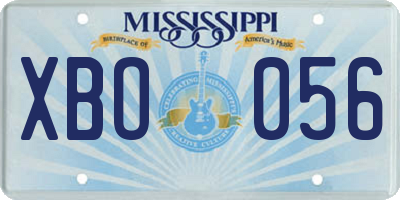 MS license plate XBO056