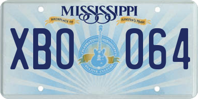 MS license plate XBO064