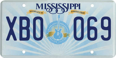 MS license plate XBO069