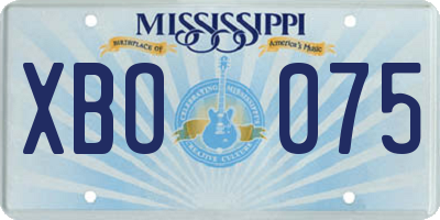 MS license plate XBO075