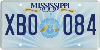 MS license plate XBO084
