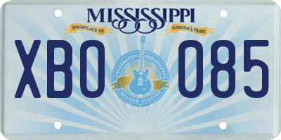 MS license plate XBO085