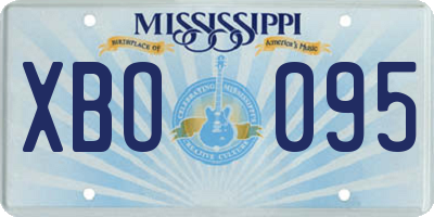 MS license plate XBO095