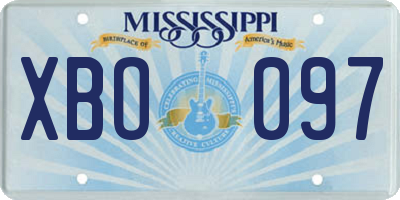 MS license plate XBO097