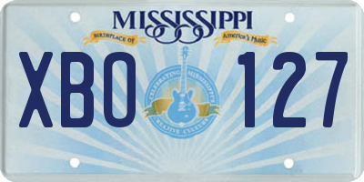 MS license plate XBO127