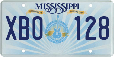 MS license plate XBO128
