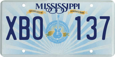 MS license plate XBO137