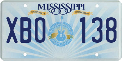 MS license plate XBO138