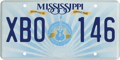 MS license plate XBO146