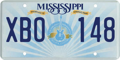 MS license plate XBO148