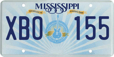 MS license plate XBO155