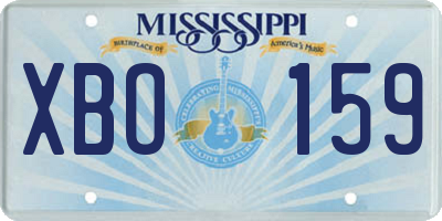 MS license plate XBO159