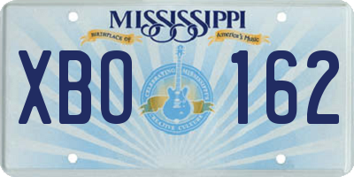 MS license plate XBO162
