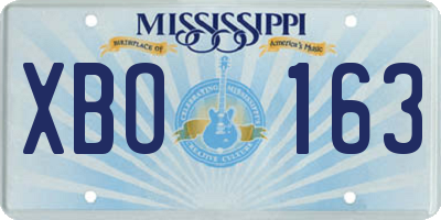 MS license plate XBO163
