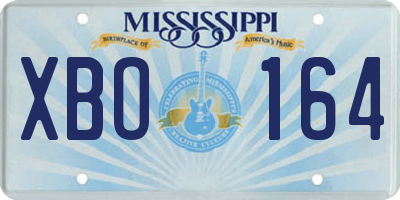 MS license plate XBO164