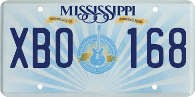 MS license plate XBO168