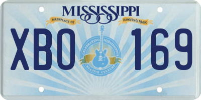 MS license plate XBO169