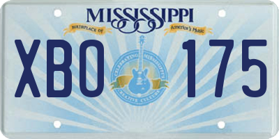 MS license plate XBO175