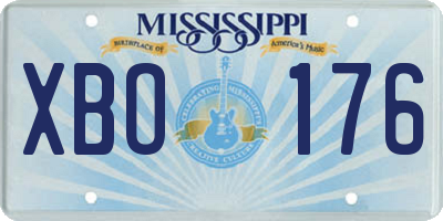 MS license plate XBO176