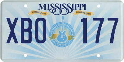 MS license plate XBO177