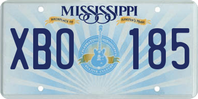 MS license plate XBO185