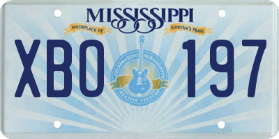MS license plate XBO197