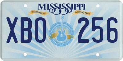 MS license plate XBO256