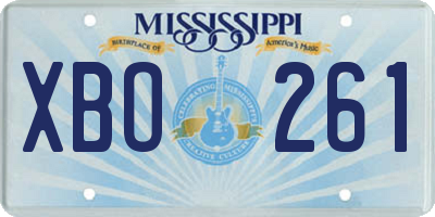MS license plate XBO261
