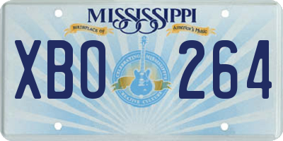 MS license plate XBO264
