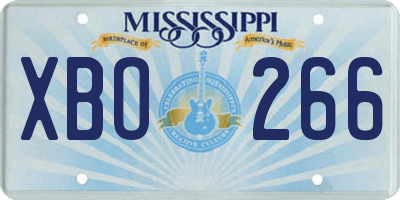 MS license plate XBO266