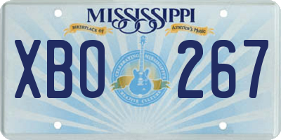 MS license plate XBO267