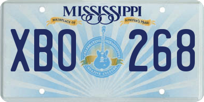 MS license plate XBO268